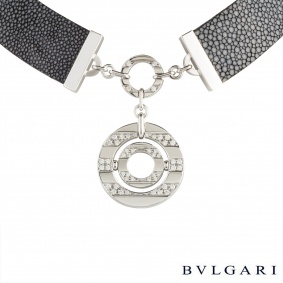 Bvlgari 18k White Gold Diamond Set Choker 0.90ct CL852461
